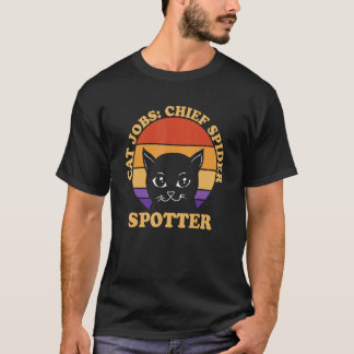 Camiseta Jefe Detector de Arañas Gato Humor Gatito Mamá G