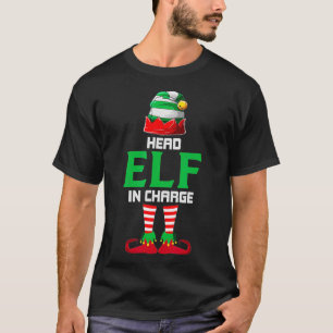 Camiseta Jefe Elf a cargo de Fiesta de Navidades divertidos