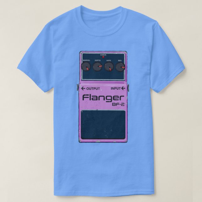 Camiseta Jefe Flanger Guitar Pedal (Diseño del anverso)