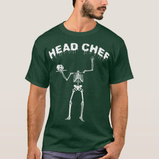 CAMISETA JEFE HALLOWEEN SKELETON COOK COSTUME KITCHE 