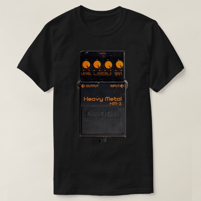 Camiseta Jefe HM-2 Heavy Metalizado Guitar Pedal Classic T- (Diseño del anverso)