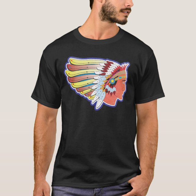 Camiseta Jefe indio del nativo americano (Anverso)