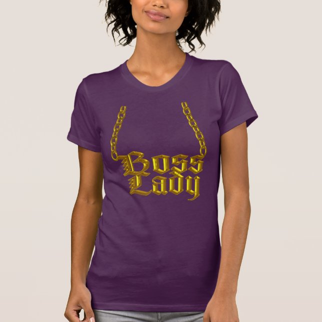 Camiseta Jefe Lady Fancy Faux Gold Chain T-Shirt (Anverso)