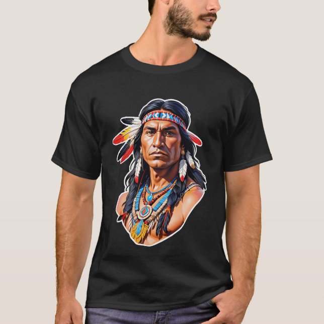 Camiseta Jefe nativo indio (Anverso)