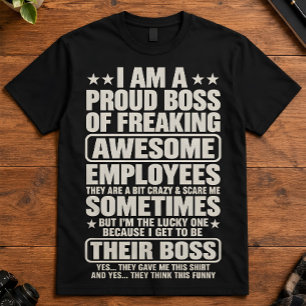 Camiseta Jefe Orgulloso De Empleados Increíbles Humor