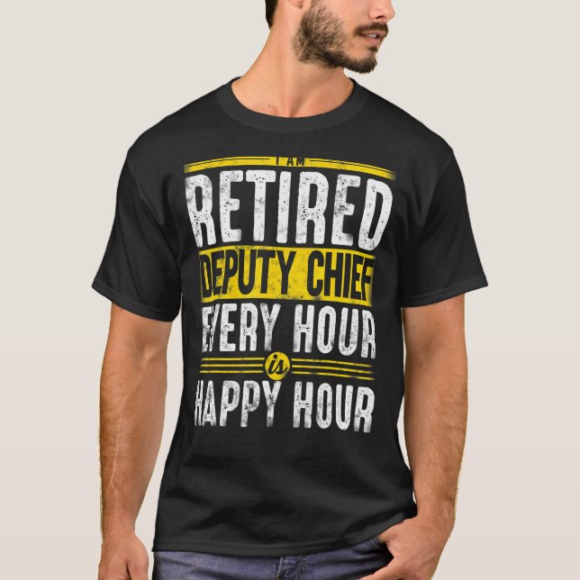 Camiseta Jefe retirado adjunto de bomberos jubilado (Anverso)