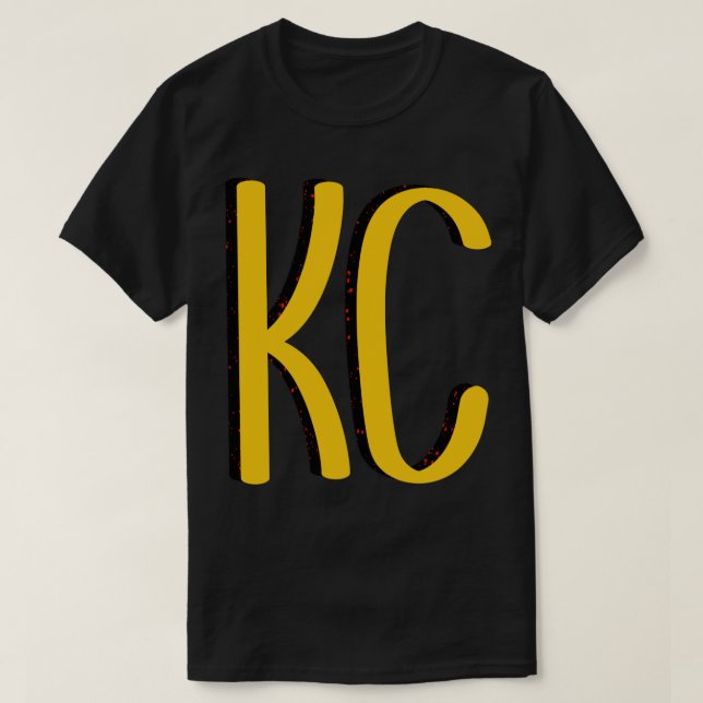 Camiseta Jefes rojos y amarillos de Kansas City KC Missouri (Diseño del anverso)