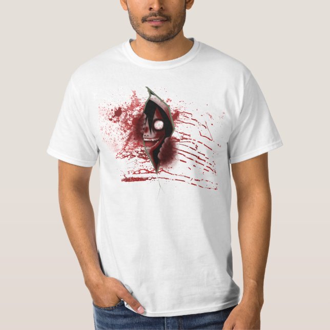 Camiseta Jeff el asesino CreepyPasta (Anverso)