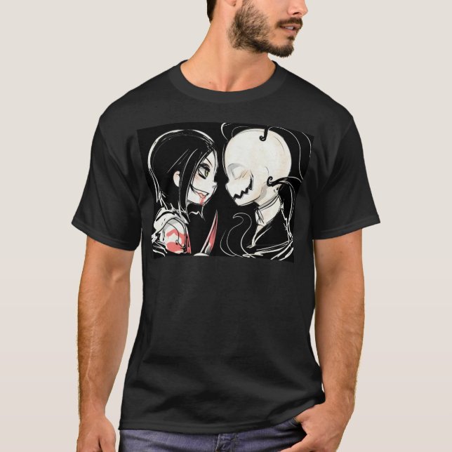 Camiseta Jeff el hombre delgado Slenderman de Creepypasta (Anverso)
