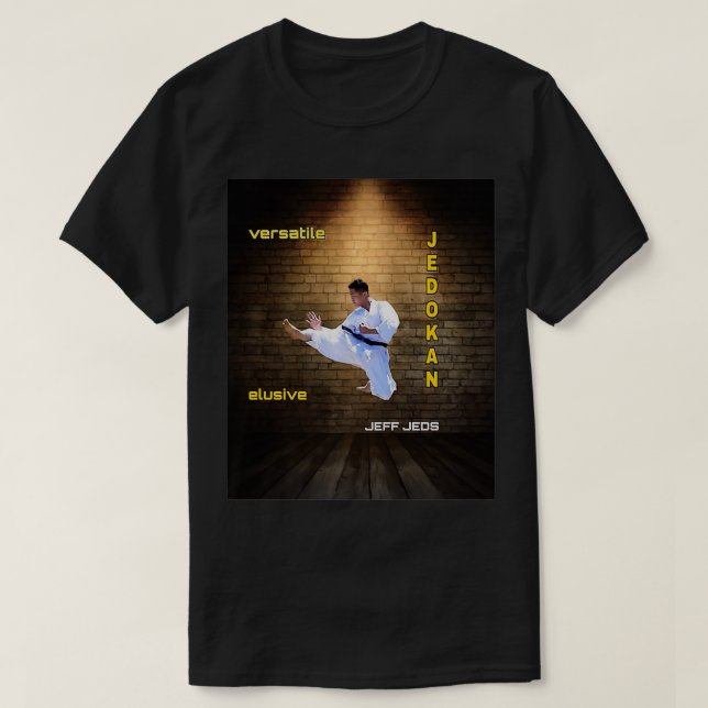 Camiseta Jeff Jeds Jedokan Flying Kick Premium (Diseño del anverso)