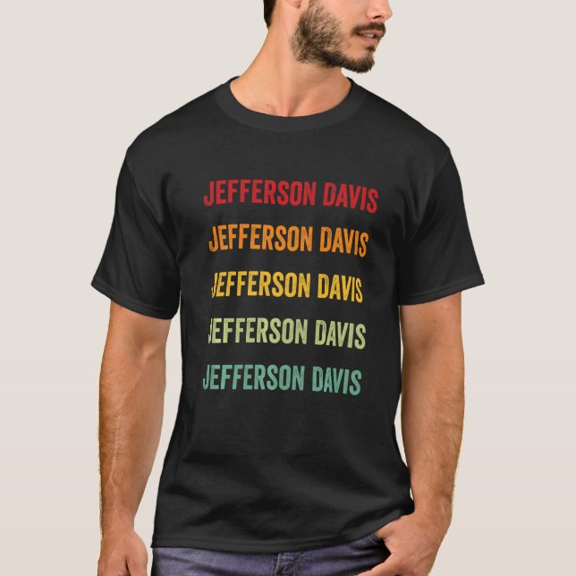 Camiseta Jefferson Davis County Mississippi Rainbow Text (Anverso)