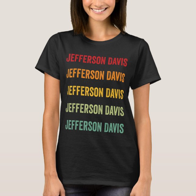 Camiseta Jefferson Davis County Mississippi Rainbow Text De (Anverso)