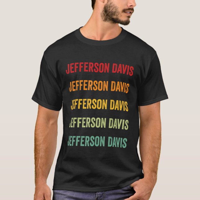 Camiseta Jefferson Davis County Mississippi Rainbow Text De (Anverso)