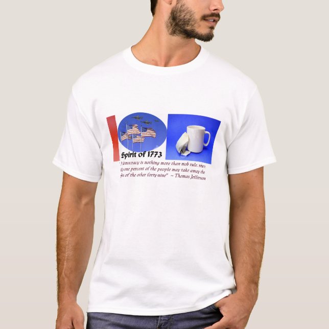 Camiseta Jefferson democracy tea fiesta (Anverso)