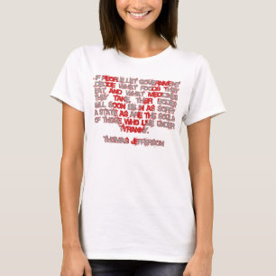 Camiseta Jefferson en la comida y la medicina