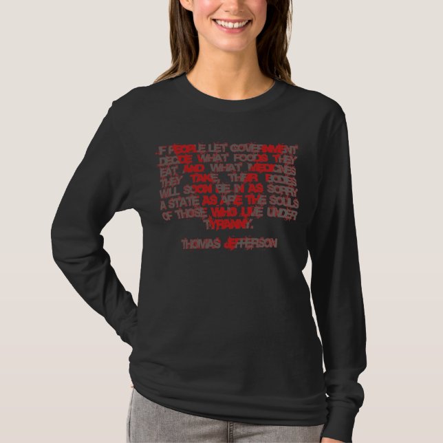 Camiseta Jefferson en la comida y la medicina (Anverso)