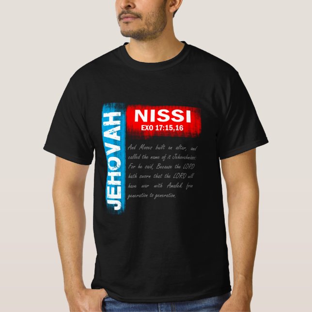 Camiseta Jehová Nissi - Dios es mi pancarta (Anverso)