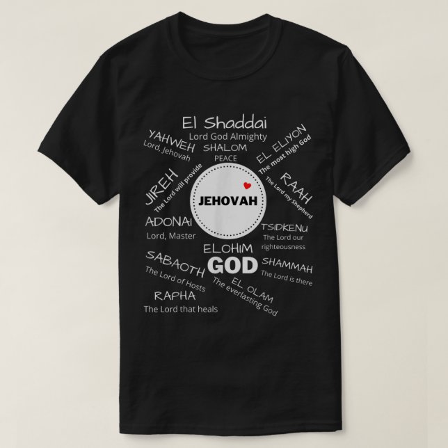 Camiseta JEHOVAH Hombres y mujeres cristianos (Diseño del anverso)