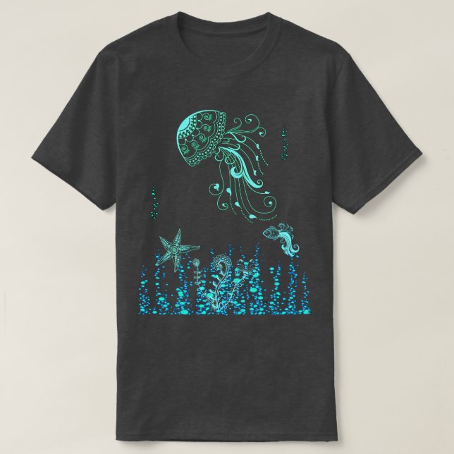Camiseta Jelly Fish Ocean (Diseño del anverso)