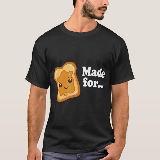 Camiseta Jelly Peanut Butter Hombres Mujeres Valentine Mate (Anverso)