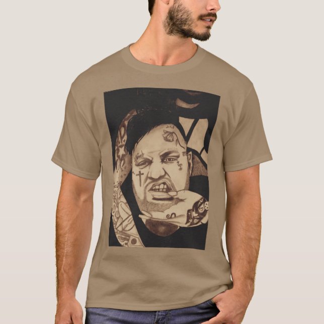 Camiseta Jelly Roll Hand Drawn Portrait retro (Anverso)