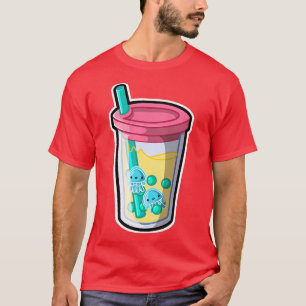 Camiseta Jellyfish Bubble Tea Adorable Kawaii Animal Cute B