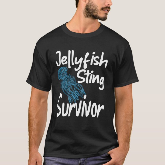 Camiseta Jellyfish Canto Survivor Criaturas del Mar Océano  (Anverso)