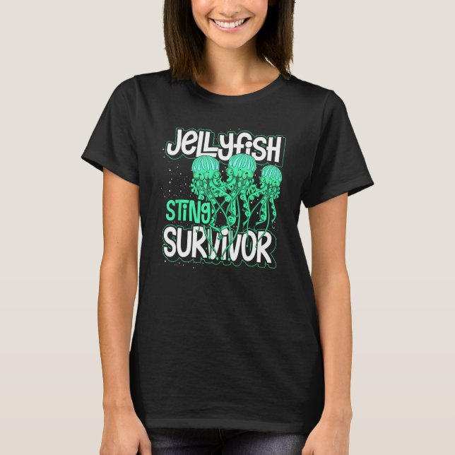 Camiseta Jellyfish Sting Survivor Funny Jellyfish (Anverso)