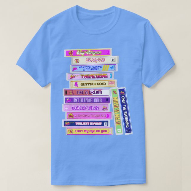 Camiseta Jem y los cassettes de canciones de hologramas (Diseño del anverso)