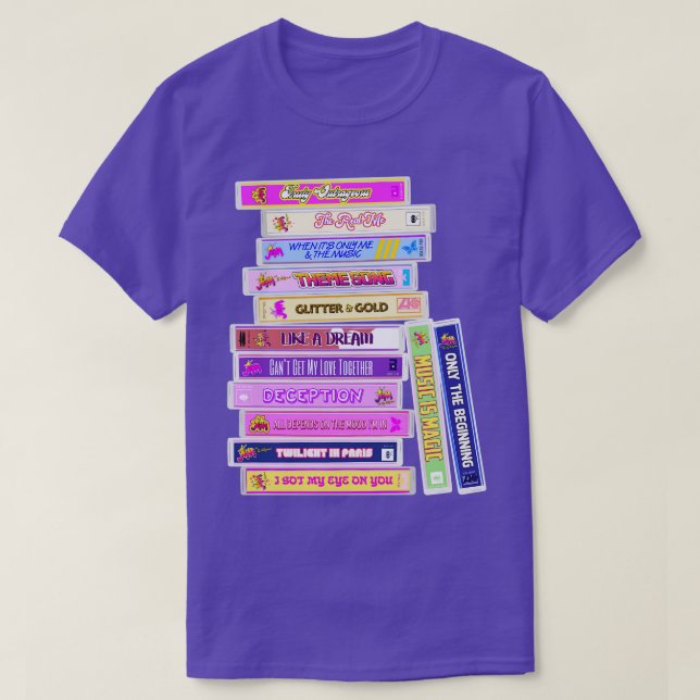 Camiseta Jem y los cassettes de canciones de hologramas (Diseño del anverso)