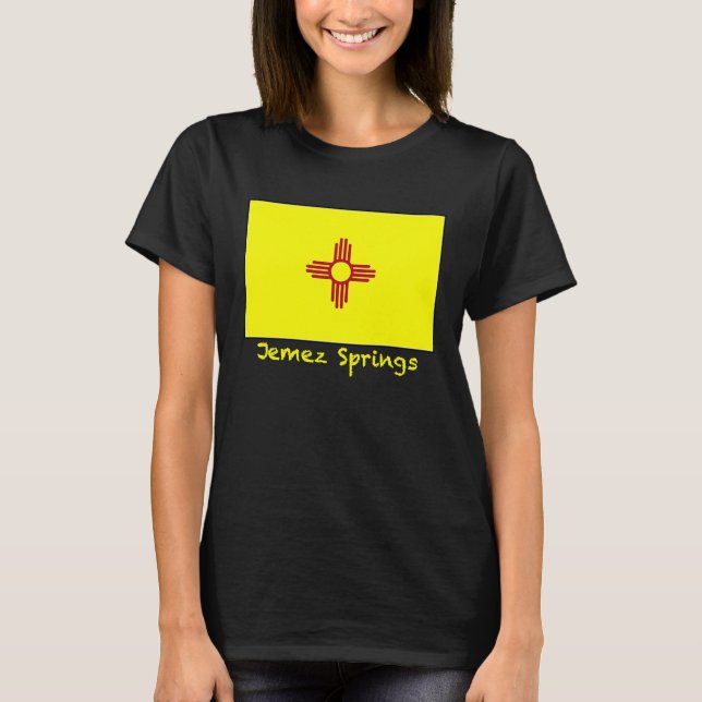Camiseta Jemez Springs New Mexico USA Flag Souvenir (Anverso)