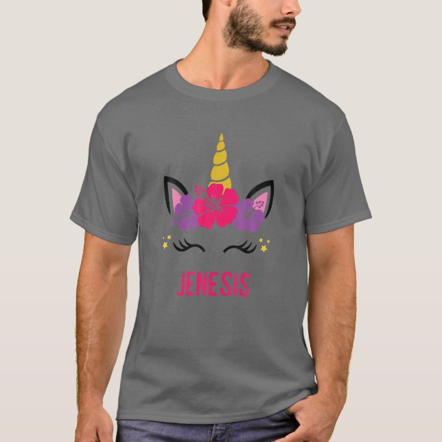 Camiseta JENESIS Personalizada Unicornio Face (Anverso)