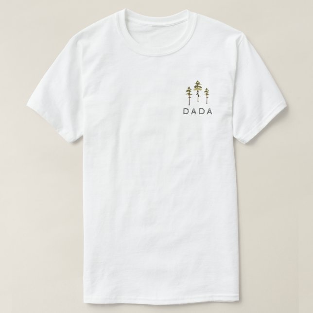 Camiseta JENNA Rustic Watercolor Pine Tree Dada (Diseño del anverso)