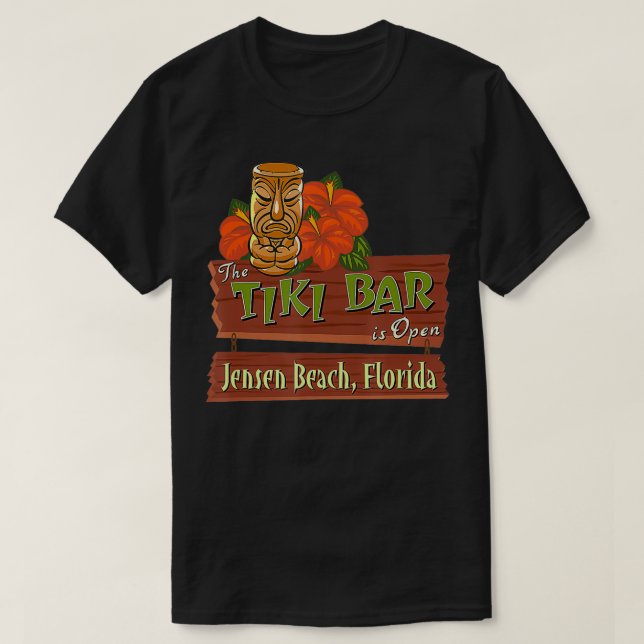Camiseta Jensen Beach Florida Tiki Bar (Diseño del anverso)