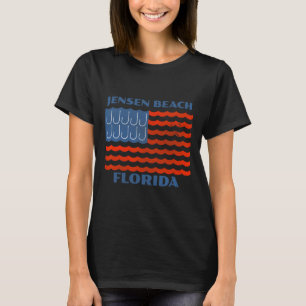 Camiseta Jensen Beach Florida Vintage Pesca Bandera America