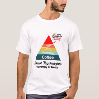 Camiseta Jerarquía de necesidades de la psicología escolar