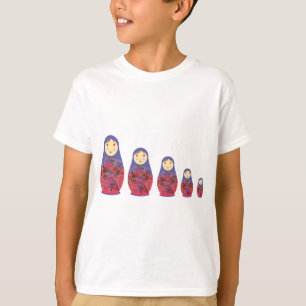 Camiseta Jerarquización rusa/Babushka del ~ de la muñeca 