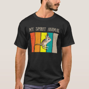 Camiseta Jerboa Spirit Animal Saltando Retro Hombres Mujere