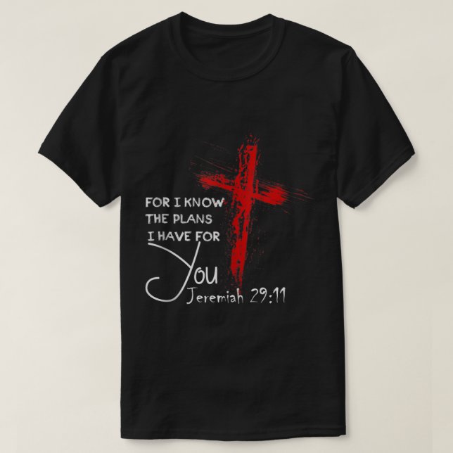 Camiseta Jeremiah 2911 Biblia religiosa cristiana Verse Gif (Diseño del anverso)