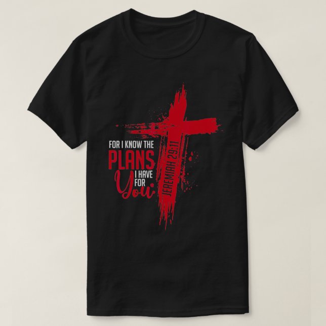 Camiseta Jeremiah 2911 Biblia religiosa cristiana versus cr (Diseño del anverso)