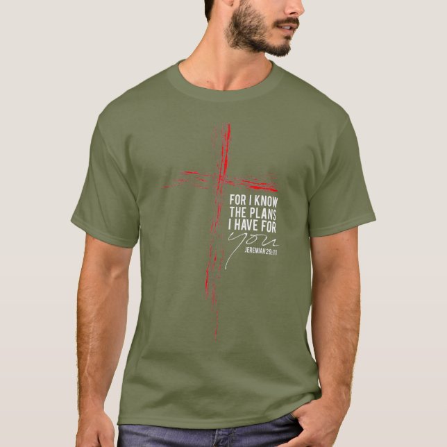 Camiseta Jeremías 2911 Verse de la Biblia Religiosa Cristia (Anverso)