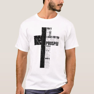 Camiseta Jeremías 29:11 Biblia cristiana Verse Gifts Cross 