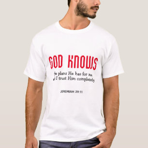 Camiseta Jeremías 29:11 Escritura Inspiradora Cristiana