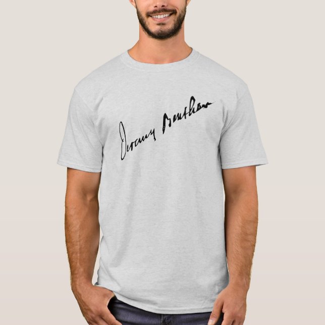 Camiseta Jeremy Bentham signture T-Shirt (Anverso)