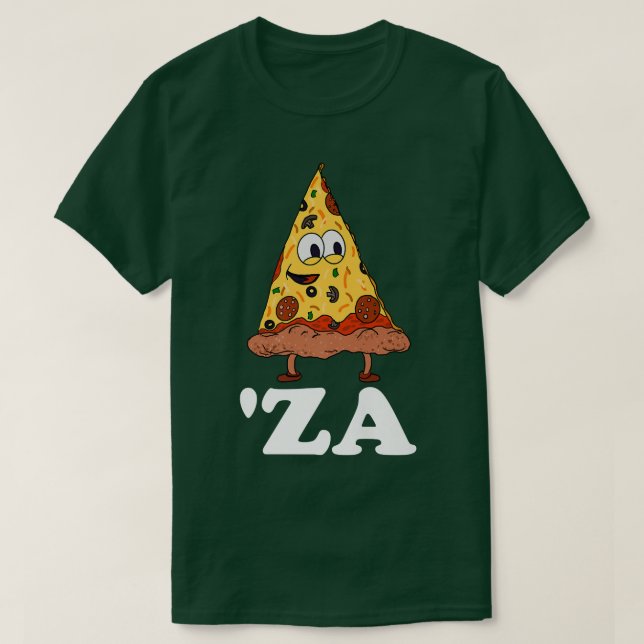 Camiseta Jerga Za Pizza 'Za - Gracioso trozo de Pizza Abbre (Diseño del anverso)