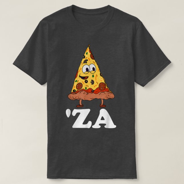 Camiseta Jerga Za Pizza 'Za - Gracioso trozo de Pizza Abbre (Diseño del anverso)