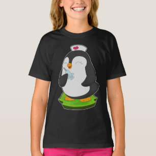 Camiseta Jeringa de enfermeras de pingüino