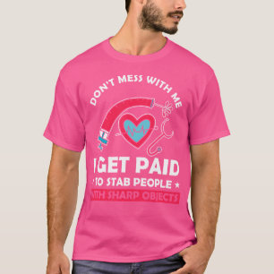 Camiseta Jeringa flebotomita Médica Enfermera de sangre