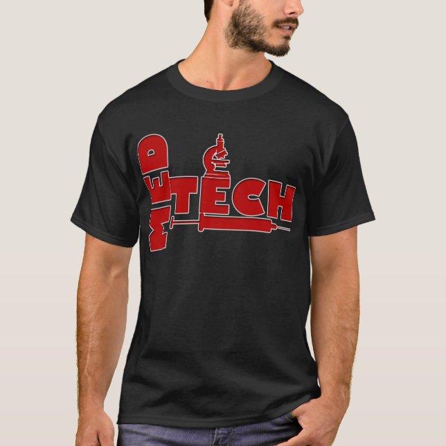 CAMISETA JERINGA MED TECH MICROSCOPE (TECNOLOGISTA MÉDICA) (Anverso)
