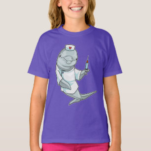 Camiseta Jeringa para enfermera de delfines
